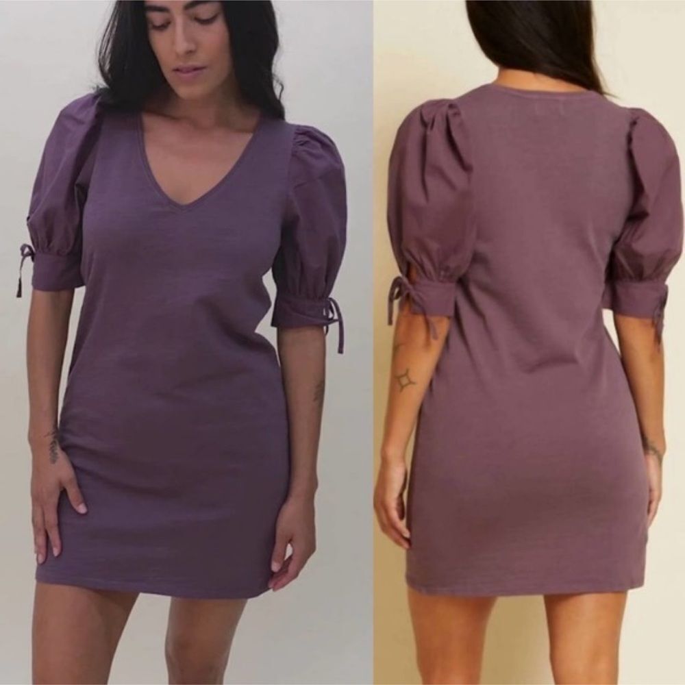 NWT NATION LTD mirrim dress in trozen grape